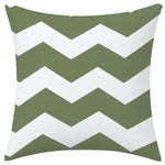 lot housses coussin vert clair motifs géométriques modernes salon maison