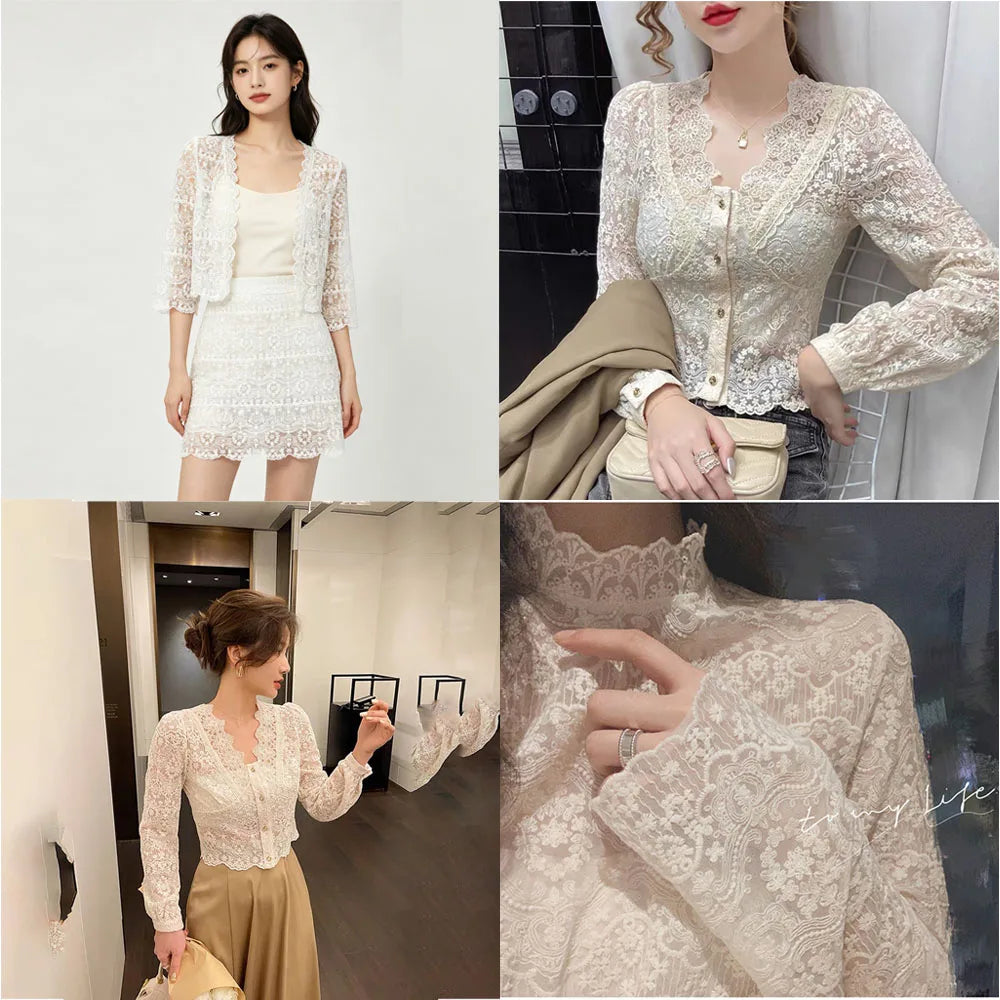 tissu polyester brodé motifs floraux fleurs dentelle fine robe soirée élégante classique occasion spéciale