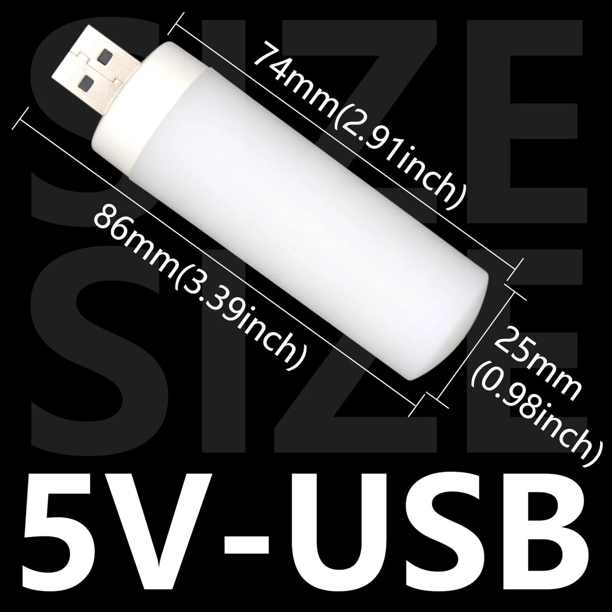 lampe led usb blanc jaune flamme stylisée moderne minimaliste 360 degrés 50000 heures