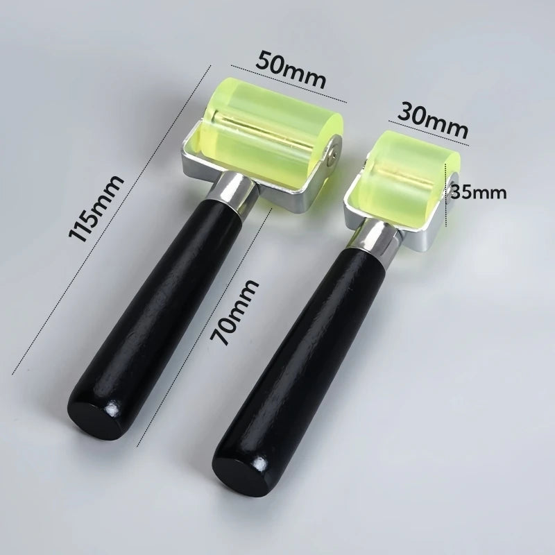 rouleau silicone vert fluo poignée bois ergonomique outil bande led fixateur diffuseur lumière accessoire