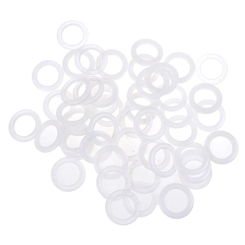 anneaux fixation rideaux plastique noir blanc simples 43mm 64mm decoration interieur accessoire fenetre