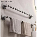porte serviettes mural gris métallisé moderne fixé autocollant lisse réutilisable ab