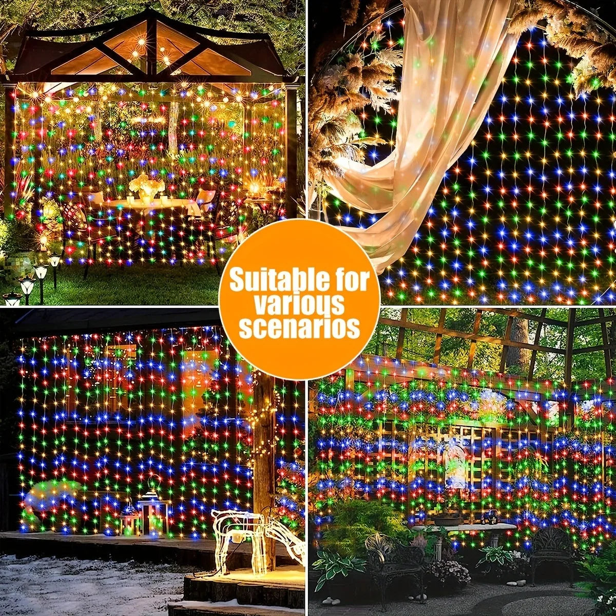 guirlande lumineuse solaire étoiles blanc chaud froid multicolore moderne vacancesextérieurjardin