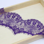 rubans dentelle fine motifs floraux blanc rose bleu marine vert gris classique polyester 10cm