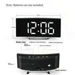 horloge électronique moderne alarme digitale table calendrier luminoire LED noir rouge vert