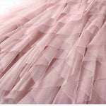 jupe plissée rose clair tulle élégante féminine streetwear élastiquée mi mollet translucent anneaux suspension