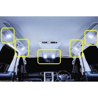 ampoules led blanc modernes adhésives voiture carrés lumineuses câbles connecteurs