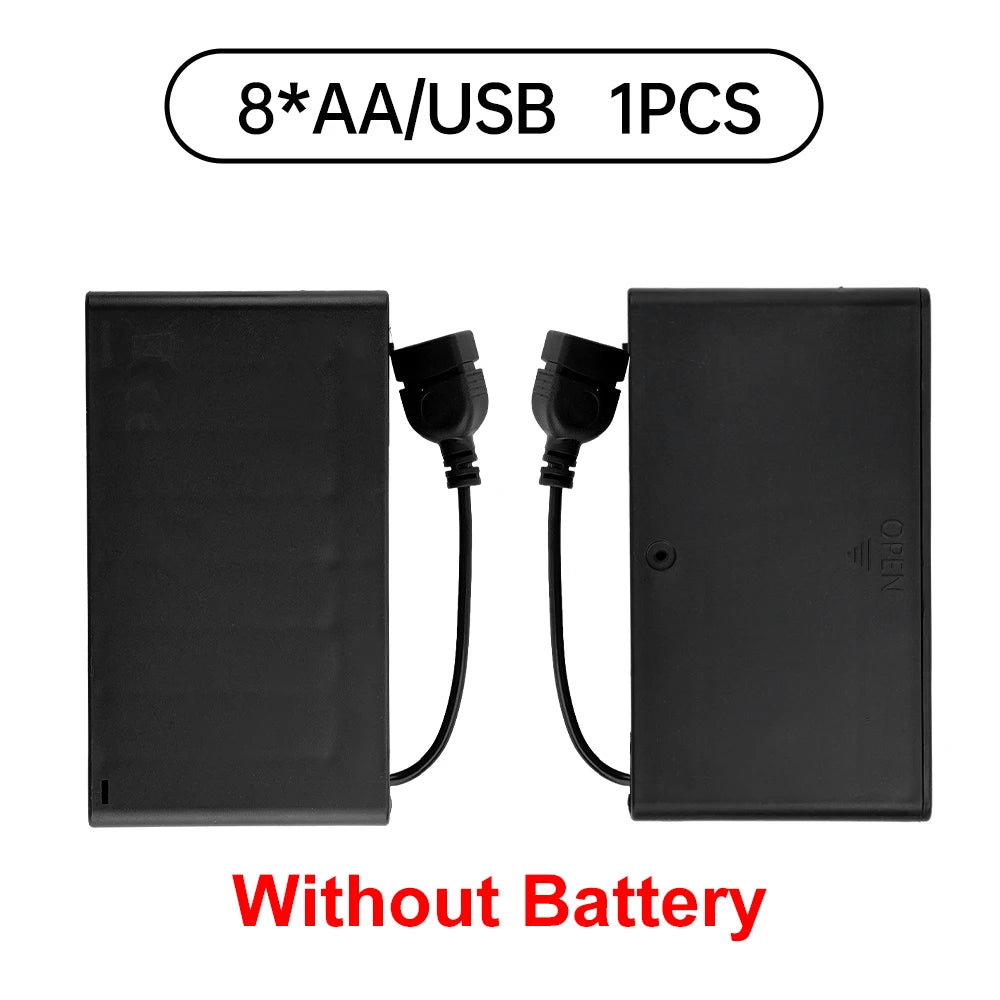 support batterie usb noir moderne batteries aa aaa compartiments mat