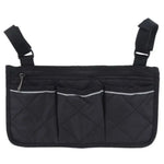 sac main noir quilted pratique clips trois poches zip réfléchissant