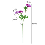 décoration intérieure bouquet fleurs artificielles soie marguerites simples couleurs blanches roses violets rouges moderne