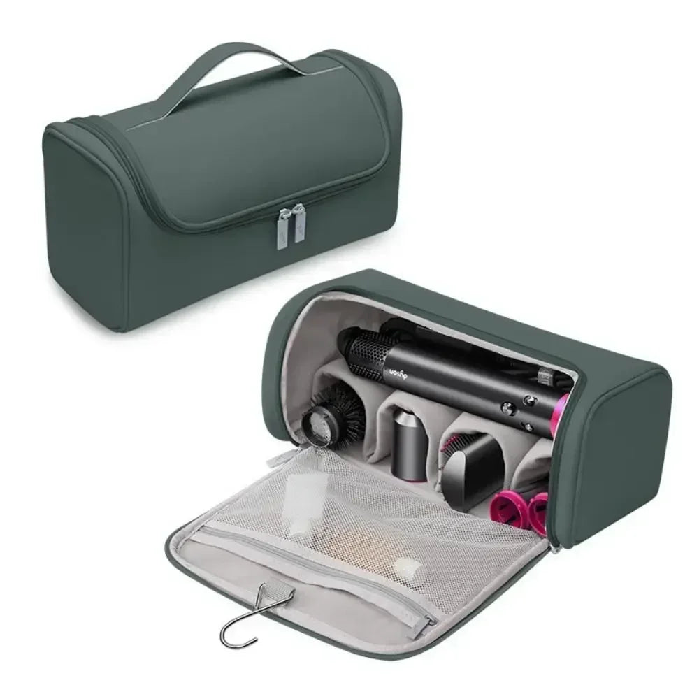 Sac rangement polyestère rose clair moderne accessoires coiffure réutilisable uni mat