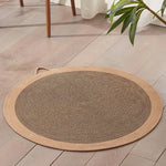 tapis gratter chats moderne tissé beige marron clair bleu jaune poignée resistant usage