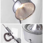 lampe table transparente industrielle abat jour texturé base métal argenté led chambre