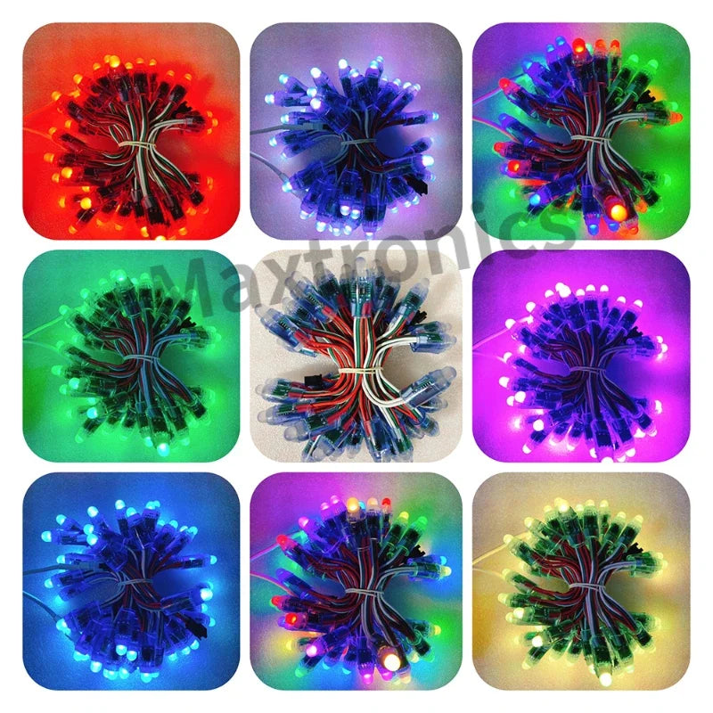 lumières led ws2811 full color 50 pcs 10cm 15cm cable electronique