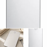 miroir moderne ventouse argenté portable transparent rasage pouces utilitaire