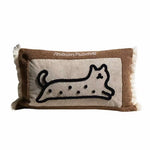 housse coussin brodée porc chien animaux motifs doux lit polyester coton respectueux environnement christmas