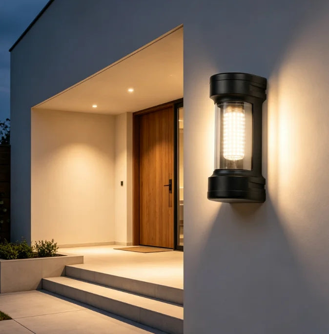 applique murale moderne éclairage extérieur résistante l'eau lumière led noir transparent okolets facile