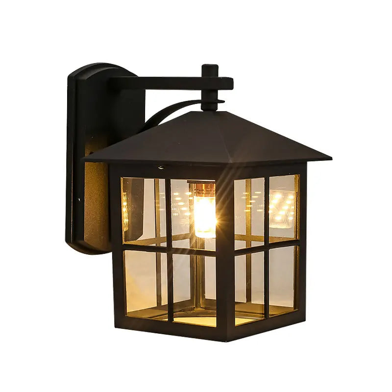lampe murale noire transparente classique grillage entrée chambre étude salle bain
