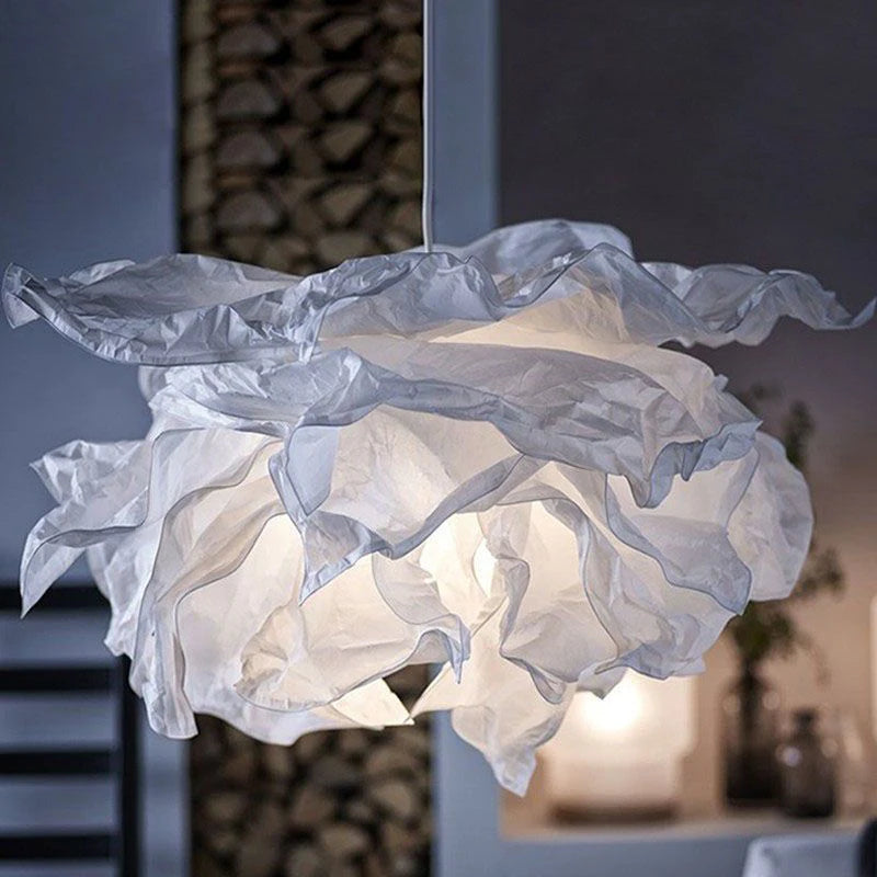 abat jour nuage blanc moderne suspension décoration chambre semi transparent