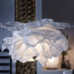 abat jour nuage blanc moderne suspension décoration chambre semi transparent