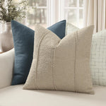 taies d'oreiller polyester texturées beige clair modernes respectueuses environnement opaques maison