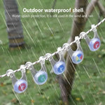 guirlande lumineuse décorative transparente multicolore extérieure leds festives camping pêche rassemblements familiaux