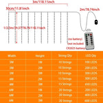 rideau lumineux led blanc étoiles décoration Noël mariage fête intérieur extérieur télécommande usb