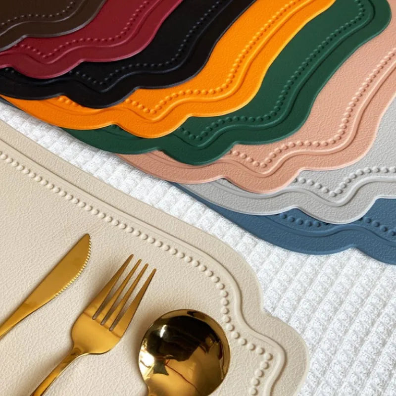 tapis table rectangulaire polyester motif points décoration cuisine salle manger classique