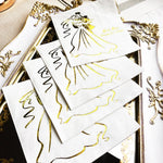 serviettes jetables mariage motif couple dancing festives élégantes occasion anniversaire Blanc Or