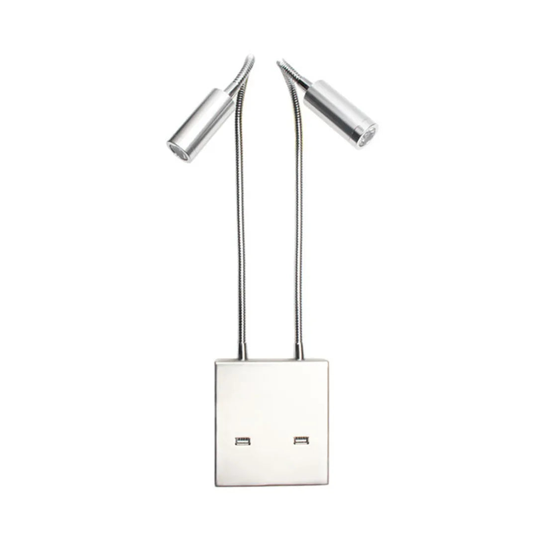 Détail des ports USB intégrés à l'applique murale