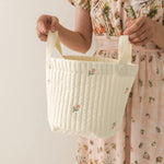 panier rangement brodé animaux ours lapin écureuil poignées détachables rangement vêtements moderne respectueux environnement