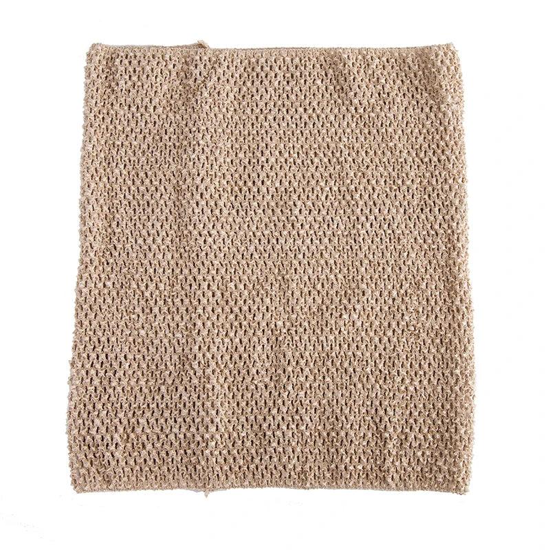 serviette crochet fait main motif rayures horizontales artisanale décoration maison enfant