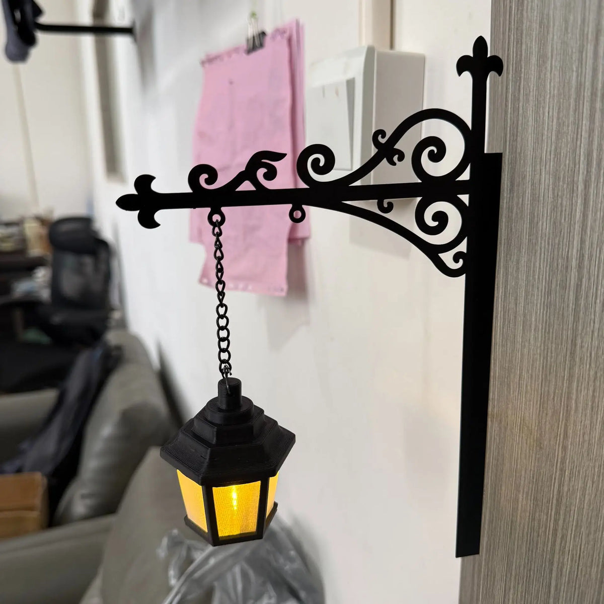 lampe suspendue vintage motif floral noir décoration intérieure éclairage led adulte chambre erotique deco