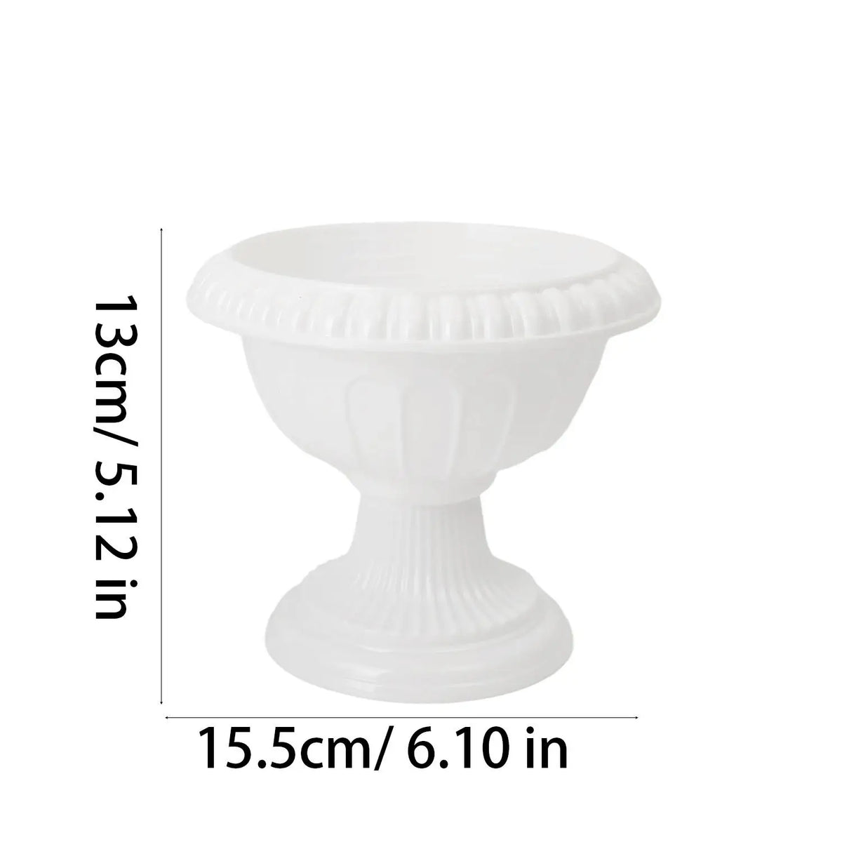 vase blanc classique plastique ridé fleurs artificielles décoration intérieure maison