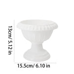 vase blanc classique plastique ridé fleurs artificielles décoration intérieure maison