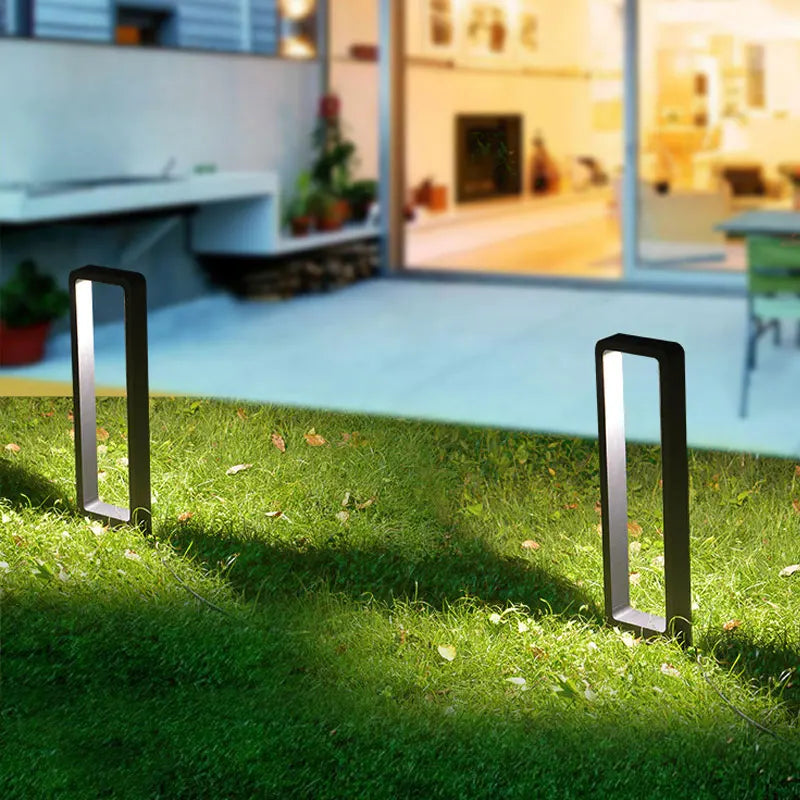 lampe led solaire moderne noire ip65 waterproof éclairage extérieur autonomie fixations inclusées