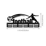 support mural médailles sportif silhouettes joueurs moderne noir fixations murales