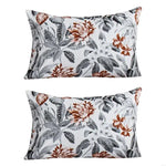 parure lit drap housse taies d'oreiller motif fleurs moderne élégant