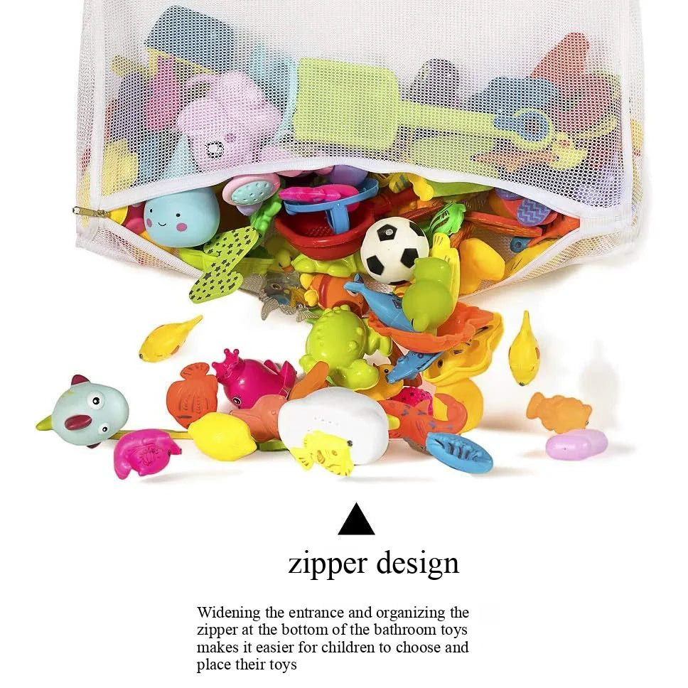 organisateur suspendu jouets bain blanc maille trous fixe tringle enfantins canards lettres plastique