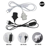 câble électrique vintage ampoule e14 e27 noir blanc douille socket interrupteur variateur 1mètre