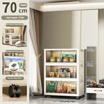 armoire rangement modulable pliable beige roulettes portes translucides jouets maison