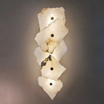 applique murale led marbre naturel moderne minimaliste fixee mur blanc gris