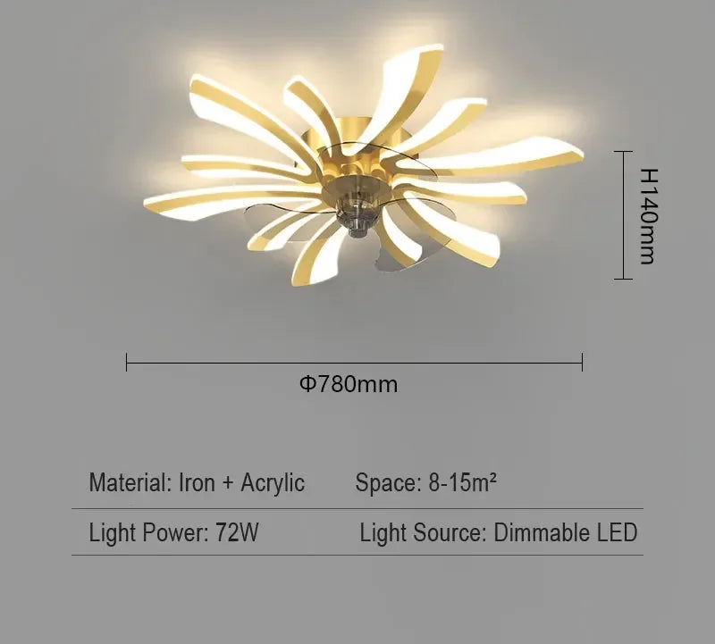 plafonnier moderne or noir feuilles stylisées led télécommande flux lumineux 2000 82000 tension 110