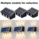 lumière solaire murale extérieure led moderne projection haut bas jardin
