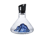 carafe vin transparente montagne dorée moderne 1,5 litre aérateur intégré