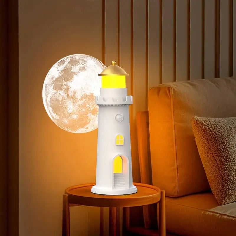 lampe veilleuse lune phare projecteur détecteur mouvement niveaux luminosité recharge usb