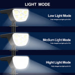 lumière solaire extérieure ip65 led 72watt blanc chaud moderne jardin fixe tringle