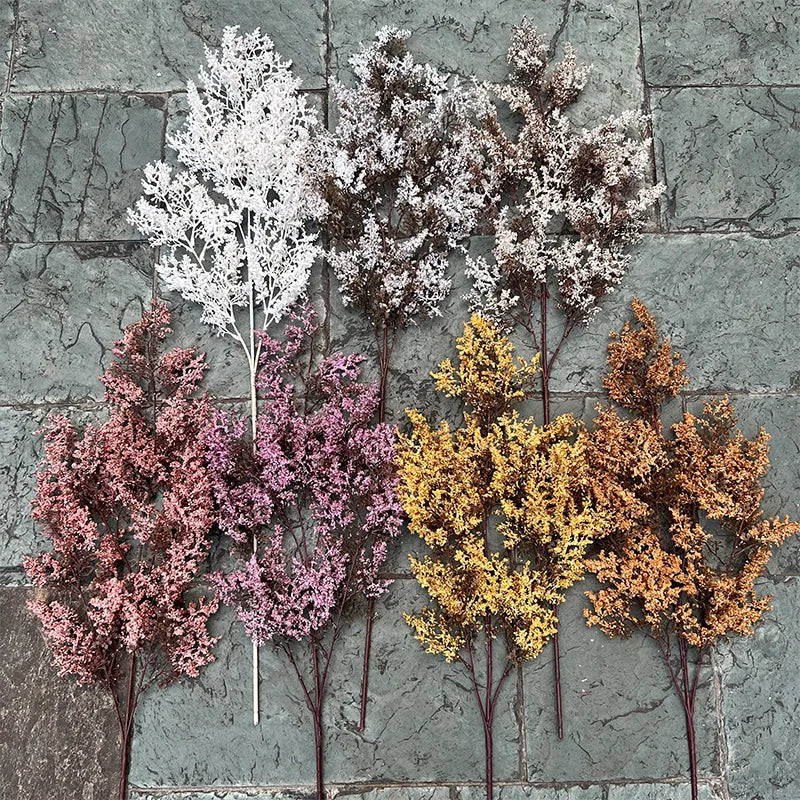 décoration maison branche séchée feuilles naturelles marron jaune violet blanc purextérieur wedding props(home)Decoration