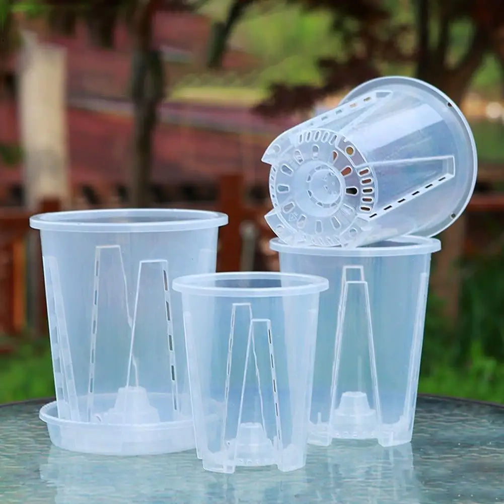 pots fleurs transparents trous d'aération modernes plantes maison jardin