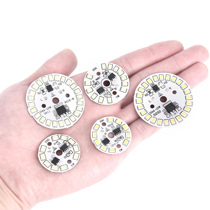 plaque led circulaire diodes blanc moderne 28mm 30mm 35mm 40mm 44mm 48mm 3w 5w